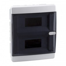 Корпус пластиковый ЩРВ-П-18 IP41 черная прозрачная дверь OptiBox КЭАЗ