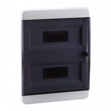 Корпус пластиковый ЩРВ-П-24 IP41 черная прозрачная дверь OptiBox КЭАЗ